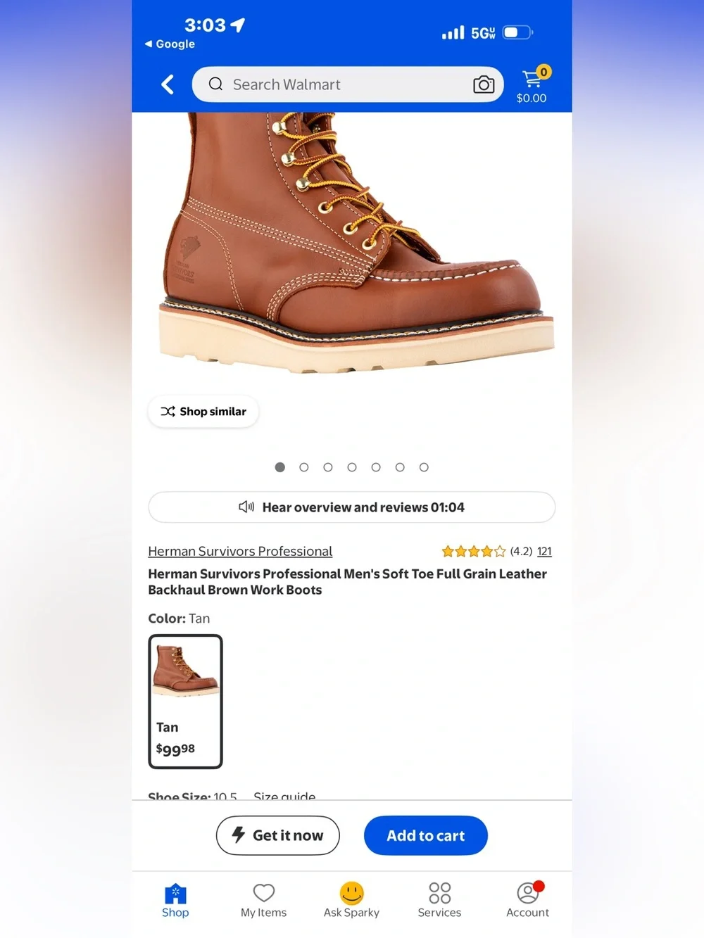 Men's Brown Herman Survivors Work Boots